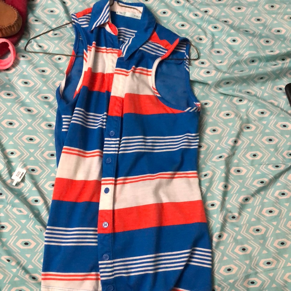 Button down tank top
